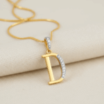 22 Ayar Altın D Harfli CZ Kolye 22 Ayar Altın D Harfli CZ Kolye