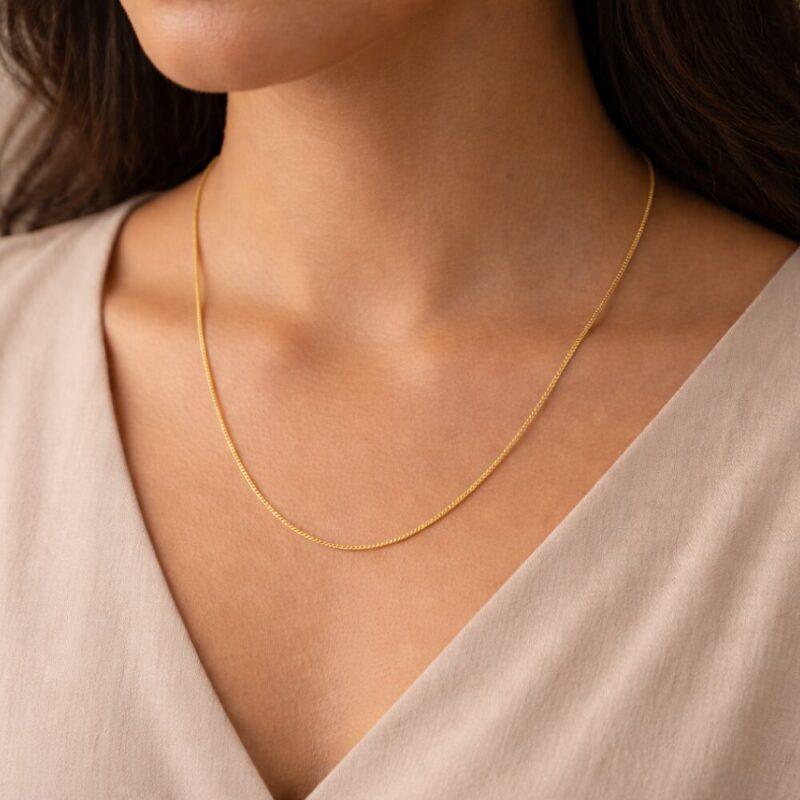 22ct Gold | Kette | Fuchsschwanzkette | 20 Zoll