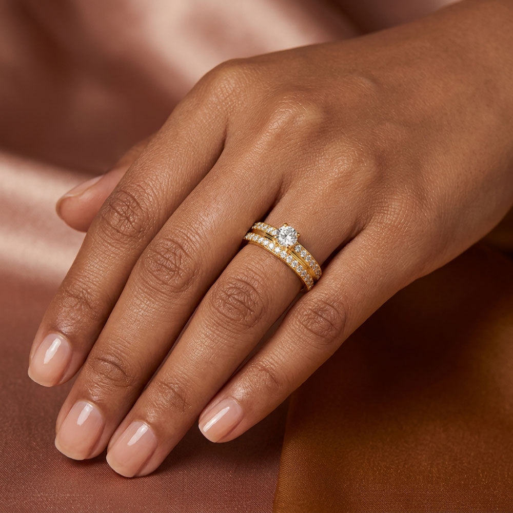 22 Ayar Altın Kübik Zirkon Nişan Yüzüğü 22 Ayar Altın Kübik Zirkon Nişan Yüzüğü