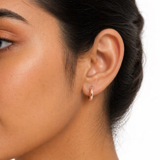 22ct Sunrise Gold Hoops Earring