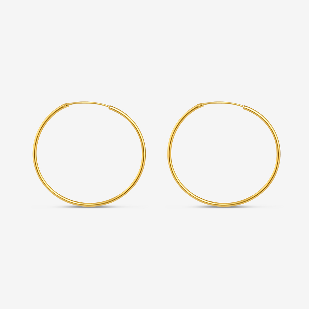 أقراط دائرية كلاسيكية من الذهب عيار 22 قيراط أقراط دائرية كلاسيكية من الذهب عيار 22 قيراط