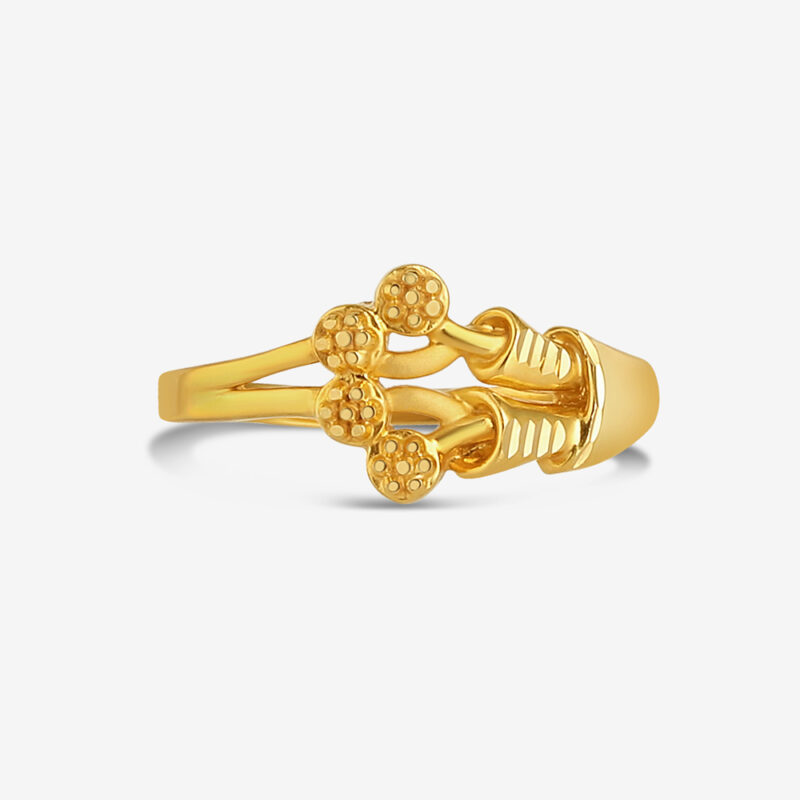 22ct Gold Floral Cluster Ring | Size Q