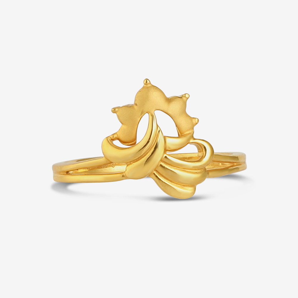 22 Ayar Altın Taç Çiçek Yüzük | Q Beden 22 Ayar Altın Taç Çiçek Yüzük | Q Beden