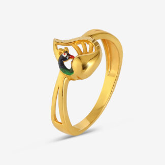 Peacock Grace 22ct Gold Ring | Size O ½