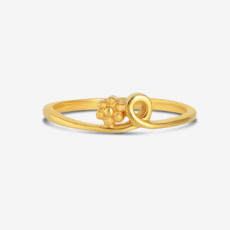 22ct Gold Floral Ring | Size P