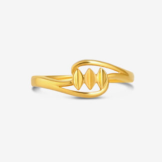 22ct Gold Twin Curve Ring | Size P