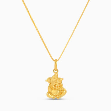 Divine Ganesh Gold Pendant