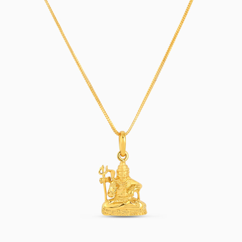 قلادة شيفا جلوس شيفا من الذهب عيار 22 قيراط قلادة شيفا جلوس شيفا من الذهب عيار 22 قيراط