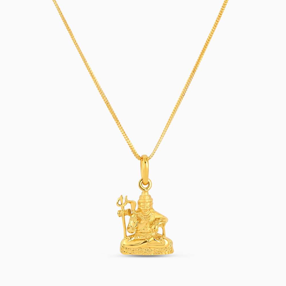 قلادة شيفا جلوس شيفا من الذهب عيار 22 قيراط قلادة شيفا جلوس شيفا من الذهب عيار 22 قيراط