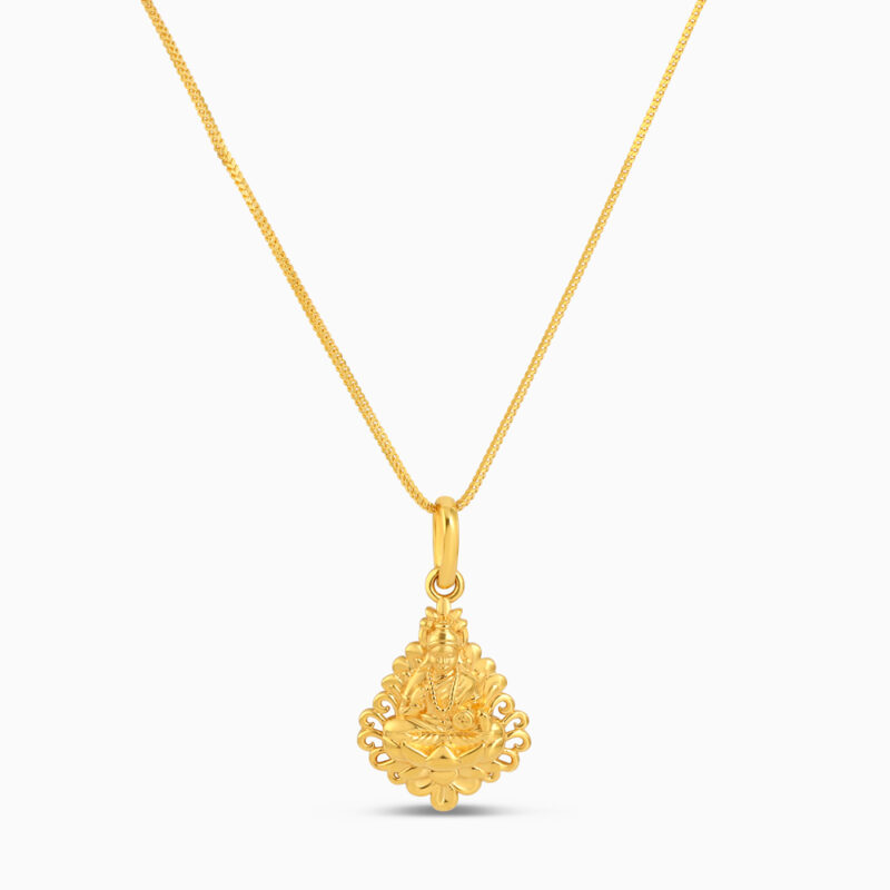 قلادة بادماشري لاكسمي ذهبية عيار 22 قيراط قلادة بادماشري لاكسمي ذهبية عيار 22 قيراط