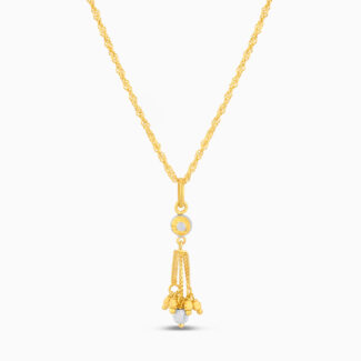 22ct Gold Drop Pendant with Rhodium Accents 22ct Gold Drop Pendant with Rhodium Accents