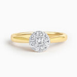 18ct Halo Diamant Ehering 18ct Halo Diamant Ehering