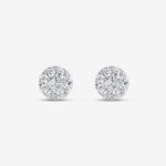 Platinum Diamond Halo Studs