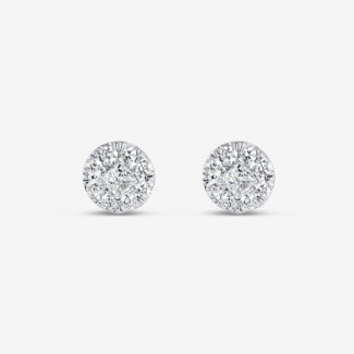 Platinum Diamond Halo Studs Platinum Diamond Halo Studs