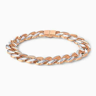 Dual-Tone 950 Platinum & 18ct Rose Gold Men’s Bracelet