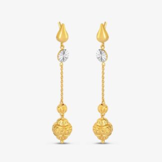 22ct Gold Chain Drop Ball Earrings 22ct Gold Chain Drop Ball Earrings