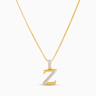 Z Initial Pendant in 22ct Gold with CZ Z Initial Pendant in 22ct Gold with CZ