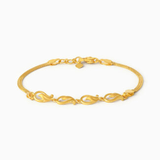Flow Leaf Gold Bracelet