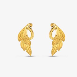 22ct Gold Leaf Motif Plain Stud Earrings 22ct Gold Leaf Motif Plain Stud Earrings