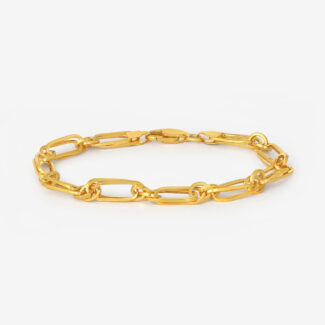 22ct Gold Paperclip Link Chain Bracelet 22ct Gold Paperclip Link Chain Bracelet