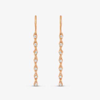 Rose Gold Synthetic Polki Earrings Rose Gold Synthetic Polki Earrings