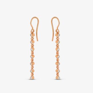 Rose Gold Synthetic Polki Earrings Rose Gold Synthetic Polki Earrings