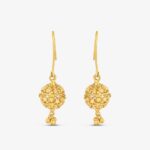 22ct Gold Rosetten Tropfen Ohrringe mit Haken zurück