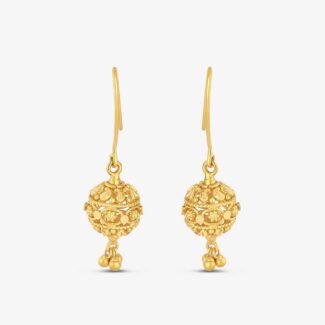 22ct Gold Rosettes Drop Earrings with Hook Back 22ct Gold Rosettes Drop Earrings with Hook Back