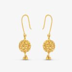 22ct Gold Rosetten Tropfen Ohrringe mit Haken zurück