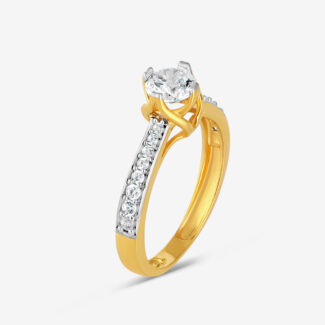 22ct Gold Solitaire Ring with Cubic Zirconia 22ct Gold Solitaire Ring with Cubic Zirconia
