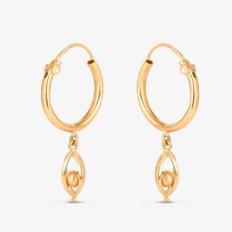 Elchi Orbit – 22ct Sunrise Gold Drop Hoop Earring Elchi Orbit – 22ct Sunrise Gold Drop Hoop Earring