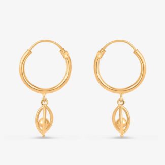 Elchi Orbit – 22ct Sunrise Gold Drop Hoop Earring Elchi Orbit – 22ct Sunrise Gold Drop Hoop Earring