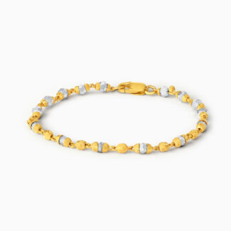 Radiance Duo Bead Bracelet in 22k Gold