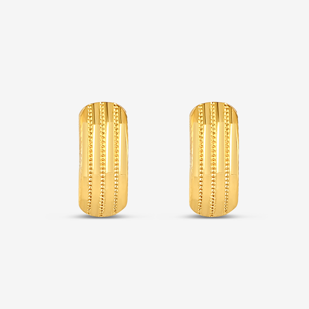 22 Ayar Altın Dikey Çizgi Saplama Küpe 22 Ayar Altın Dikey Çizgi Saplama Küpe