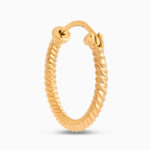 أقراط دائرية صغيرة ملتوية من الذهب عيار 22 قيراطاً من الذهب عيار 22 قيراطاً أقراط دائرية صغيرة ملتوية من الذهب عيار 22 قيراطاً من الذهب عيار 22 قيراطاً