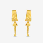22ct Textured Gold Studs with Gungroo Drops