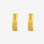 أقراط مرصعة خطية من الذهب عيار 22 قيراط أقراط مرصعة خطية من الذهب عيار 22 قيراط