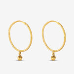 Armari 22ct Gold Dangling Ball Hoop Earrings