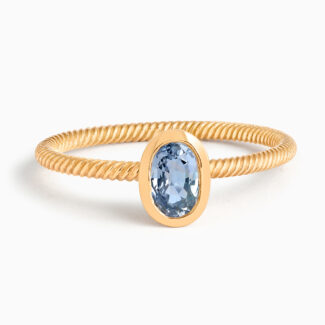 22ct Sunrise Gold Ring with Blue Sapphire 22ct Sunrise Gold Ring with Blue Sapphire