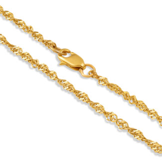 22ct Gold | Ripple Chain | 18 Inches