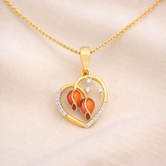 22ct Gold Heart Pendant with Roses 22ct Gold Heart Pendant with Roses
