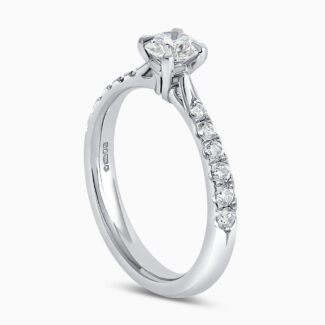 Platinum Lotus Diamond Engagement Ring Platinum Lotus Diamond Engagement Ring