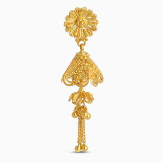 Floral Dome Jhumka Earrings | 22ct Gold Jali Collection Floral Dome Jhumka Earrings | 22ct Gold Jali Collection