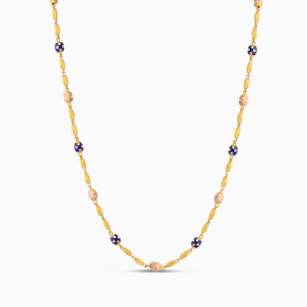 مالا ذهبية تقليدية من الذهب الميناكاري عيار 22 قيراط مالا ذهبية تقليدية من الذهب الميناكاري عيار 22 قيراط