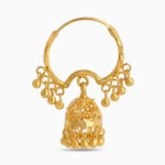 Jhumka Damlalı 22 Ayar Altın Bali Küpe Jhumka Damlalı 22 Ayar Altın Bali Küpe