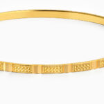 22ct Gold Textured Block Pattern Bangle 22ct Gold Textured Block Pattern Bangle