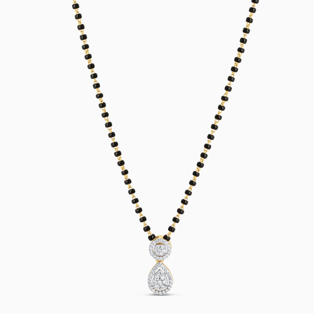 مانغالسوترا ألماس من الذهب الأصفر عيار 18 قيراط | 18 بوصة مانغالسوترا ألماس من الذهب الأصفر عيار 18 قيراط | 18 بوصة