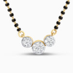 18ct Gold Dreifach-Diamant-Motiv Mangalsutra | 18 Zentimeter 18ct Gold Dreifach-Diamant-Motiv Mangalsutra | 18 Zentimeter