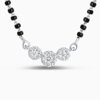 18ct White Gold Diamond Mangalsutra | 18 Inches 18ct White Gold Diamond Mangalsutra | 18 Inches