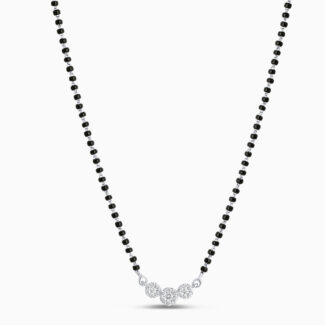 18ct White Gold Diamond Mangalsutra | 18 Inches 18ct White Gold Diamond Mangalsutra | 18 Inches